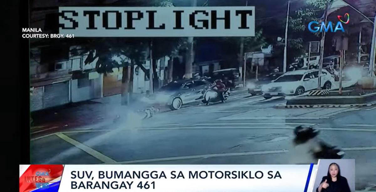 SUV, nasalpok ang isang motorsiklong nakahinto sa traffic light sa Maynila
 thumbnail