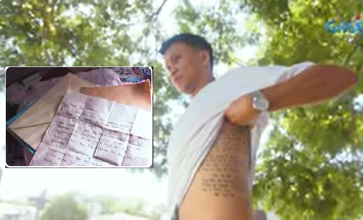 Liham ng pumanaw na ina, ipina-tattoo sa tagiliran ng anak thumbnail