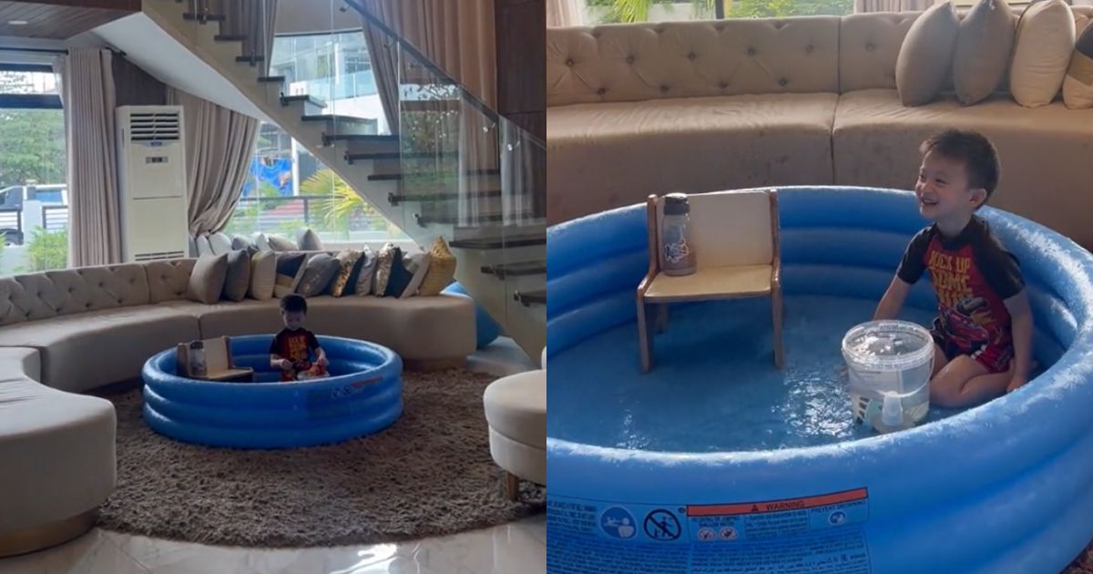 Dianne Medina sets up pool in their sala for son Joaquin, receives mixed reactions from netizens
