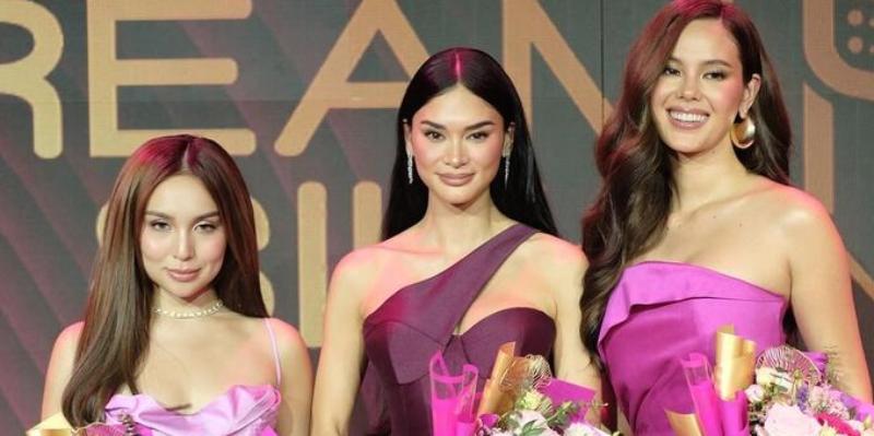 Pia Wurtzbach, Catriona Gray, and Kyline Alcantara are the prettiest ladies in pink at brand event
