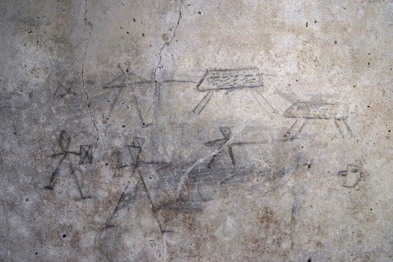 In Pompeii, archaeologists find children's sketches of gladiators