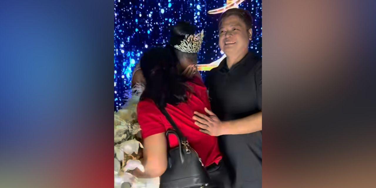 Chelsea Manalo cries in her parents' arms after winning Miss Universe Philippines 2024