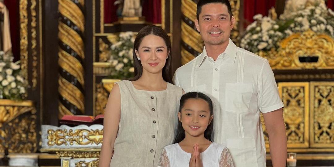 Dingdong Dantes and Marian Rivera’s daughter Zia receives her first holy communion