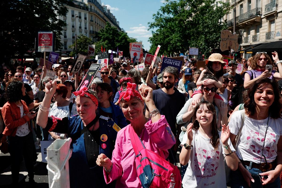 Thousands of women march in france against far right gma news online
