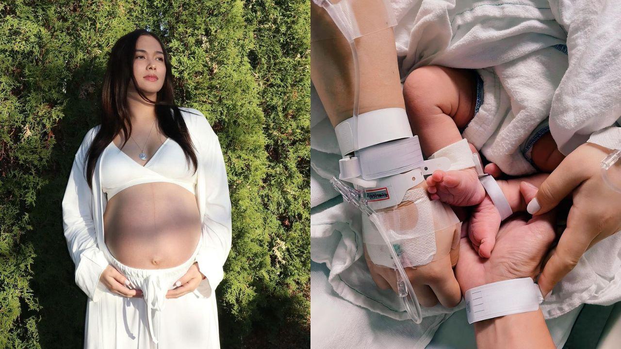 Maja Salvador gives birth to baby girl