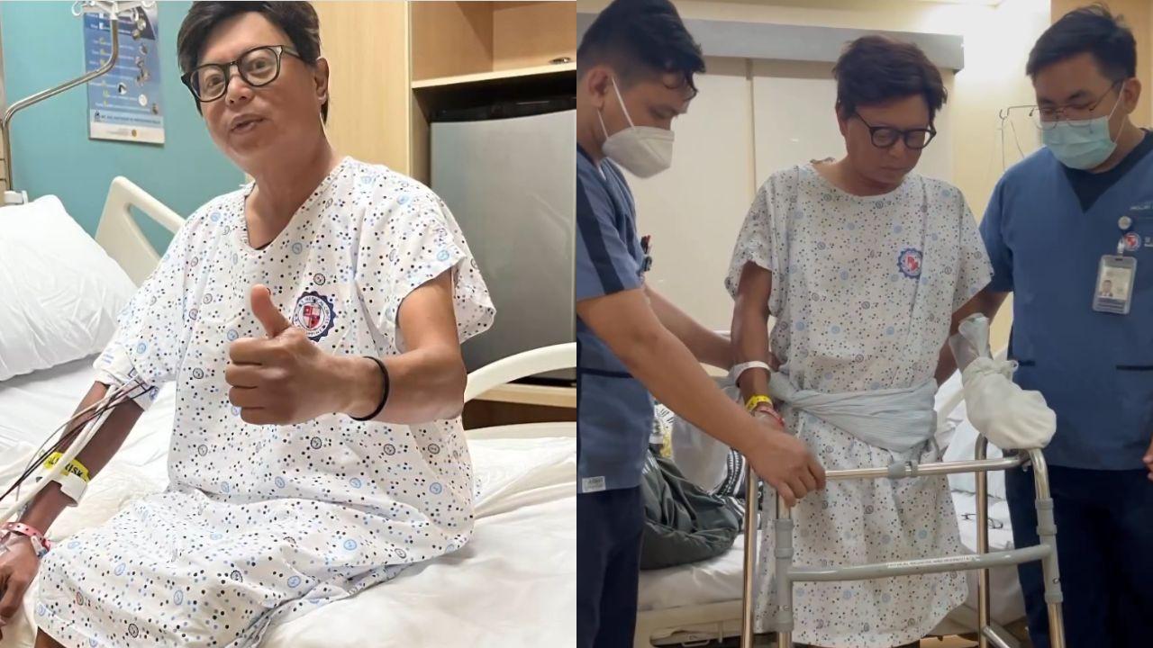 Arnold Clavio begins physical therapy following hemorrhagic stroke