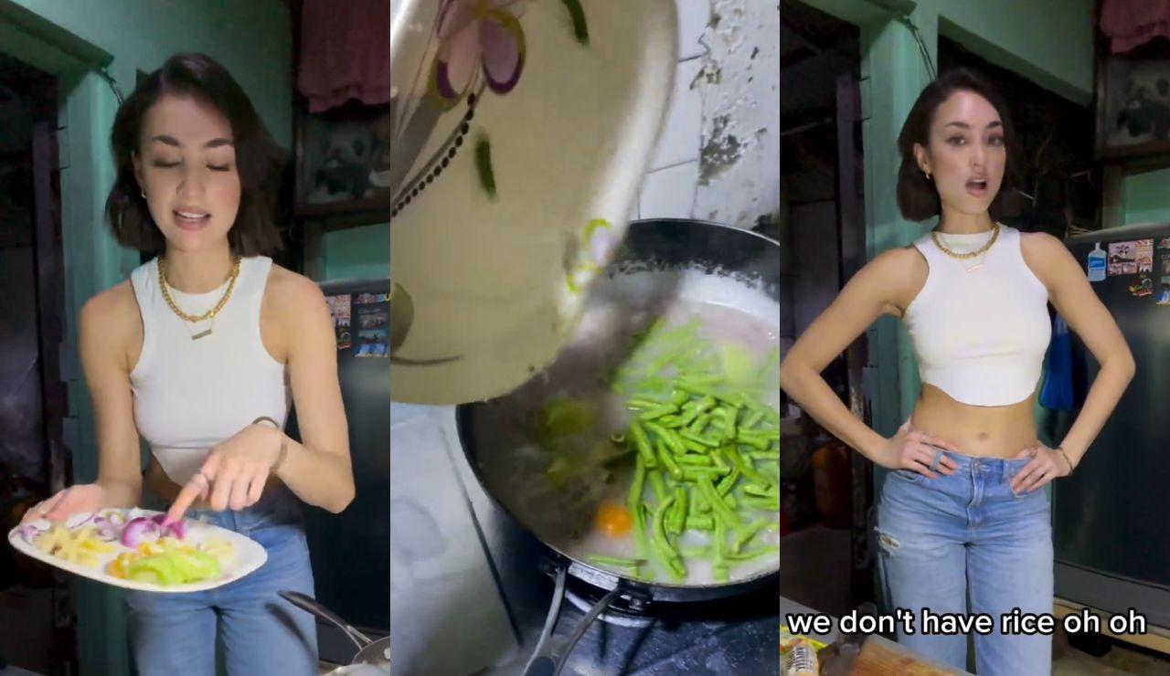 R'Bonney Gabriel hilariously asks neighbor for rice after cooking sinigang