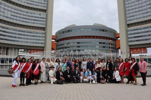 Filipino community leaders, migrant workers, entrepreneurs, and students gather at the United Nations Office in Vienna on May 31 to discuss the challenges faced by and opportunities for Filipinos during the general assembly of the European Network of Filipino Diaspora. Photo by Andy Pe&Atilde;&plusmn;afuerte III