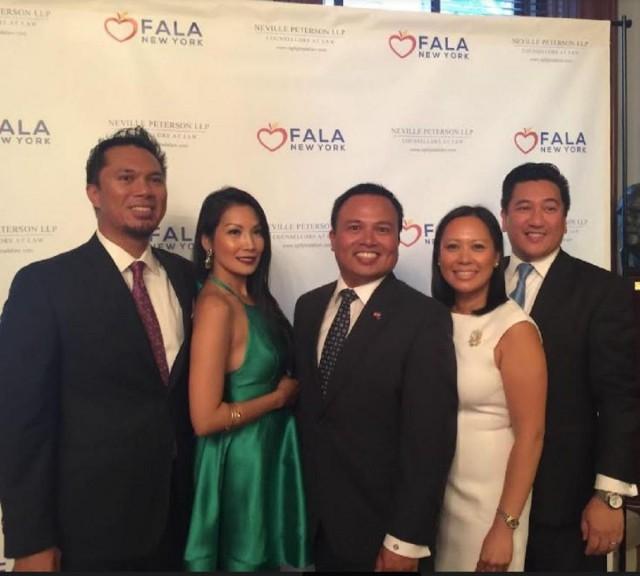 Rio, as president of FALA-NY in 2016, shown here with members of the board