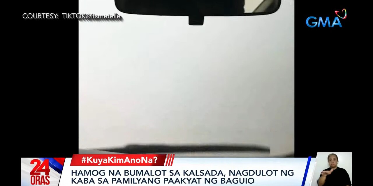 Family on road trip to Baguio encounters dense fog | GMA News Online