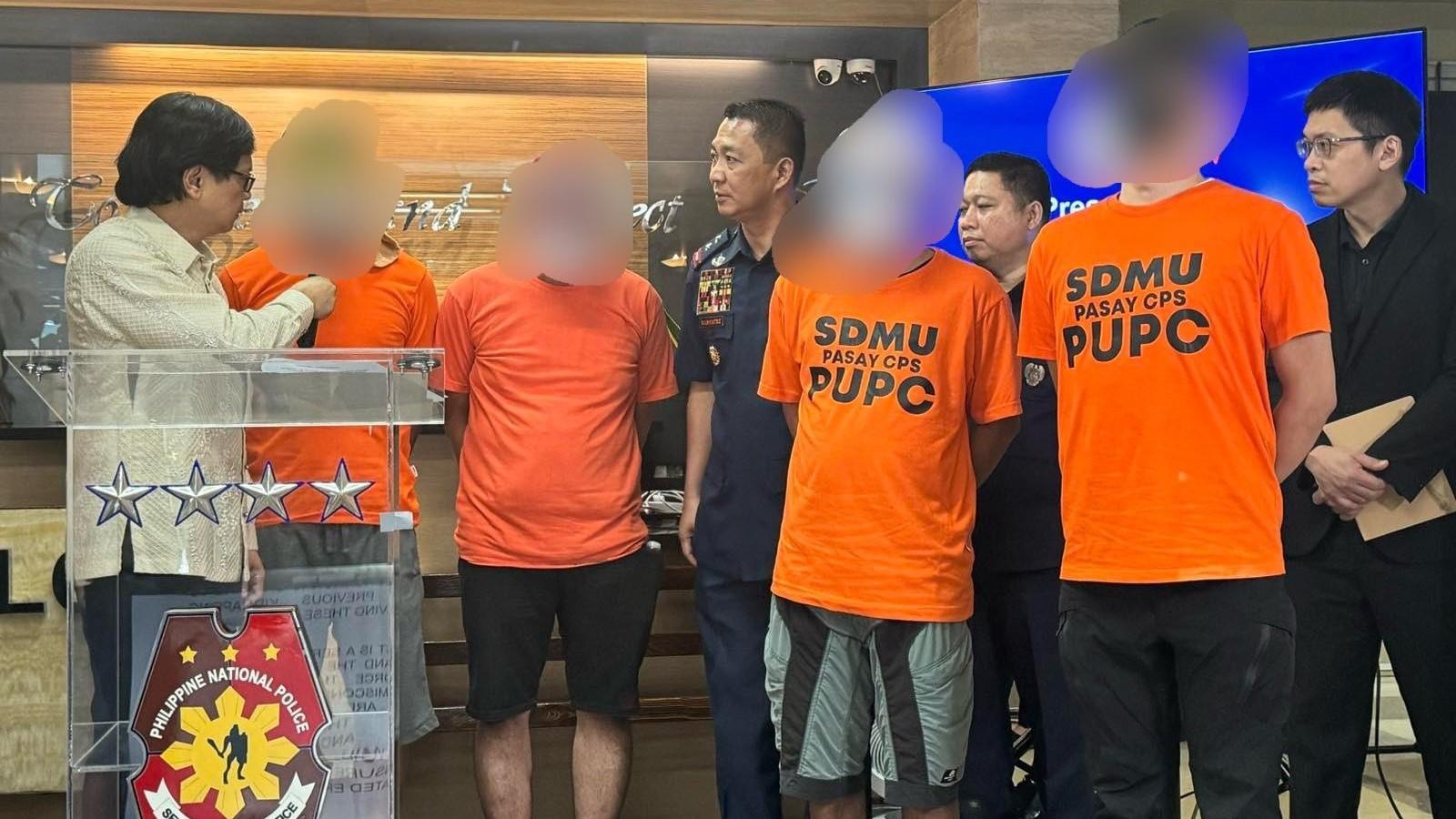 DILG presents cops in kidnap of 4 Chinese in Pasay_Courtesy dzBB_20240605
