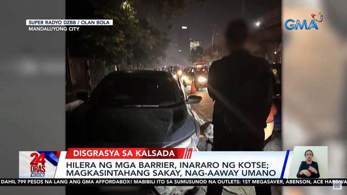 Kotse, sumalpok sa mga barrier sa EDSA-Ortigas Flyover dahil umano sa away magkasintahan
 thumbnail