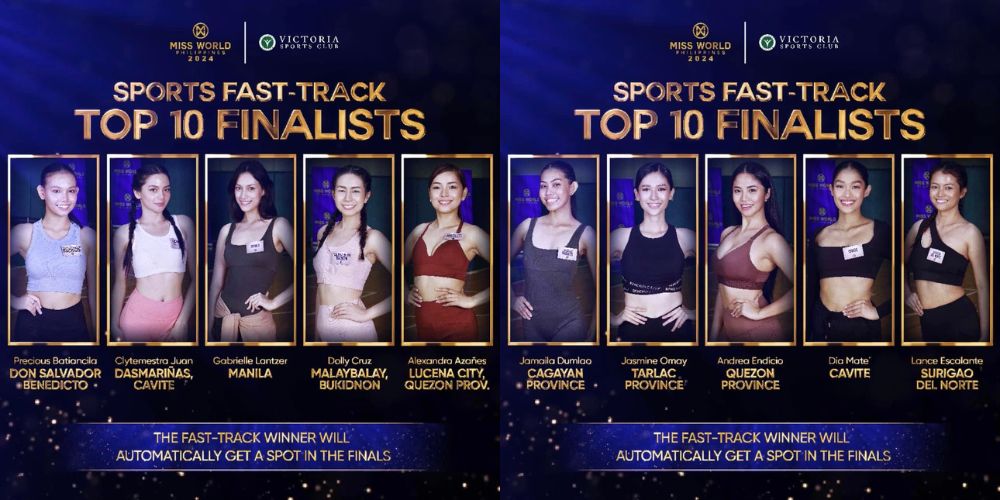 Miss World Philippines 2024 announces Top 10 Finalists of Sports Fast-Track challenge 