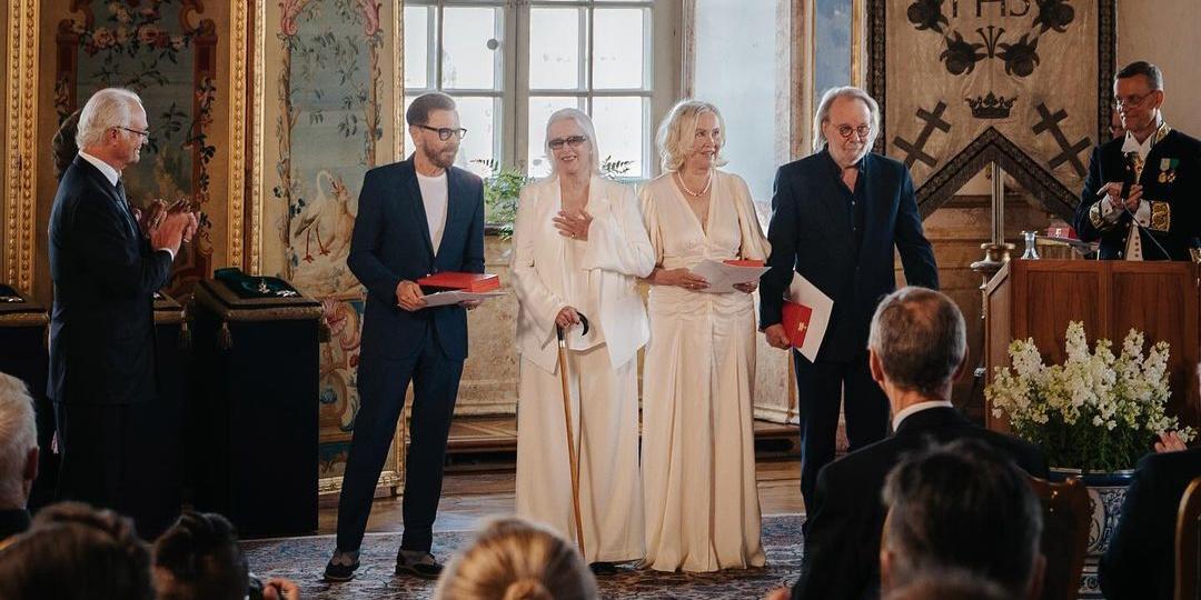 ABBA members reunite to receive top Swedish honour