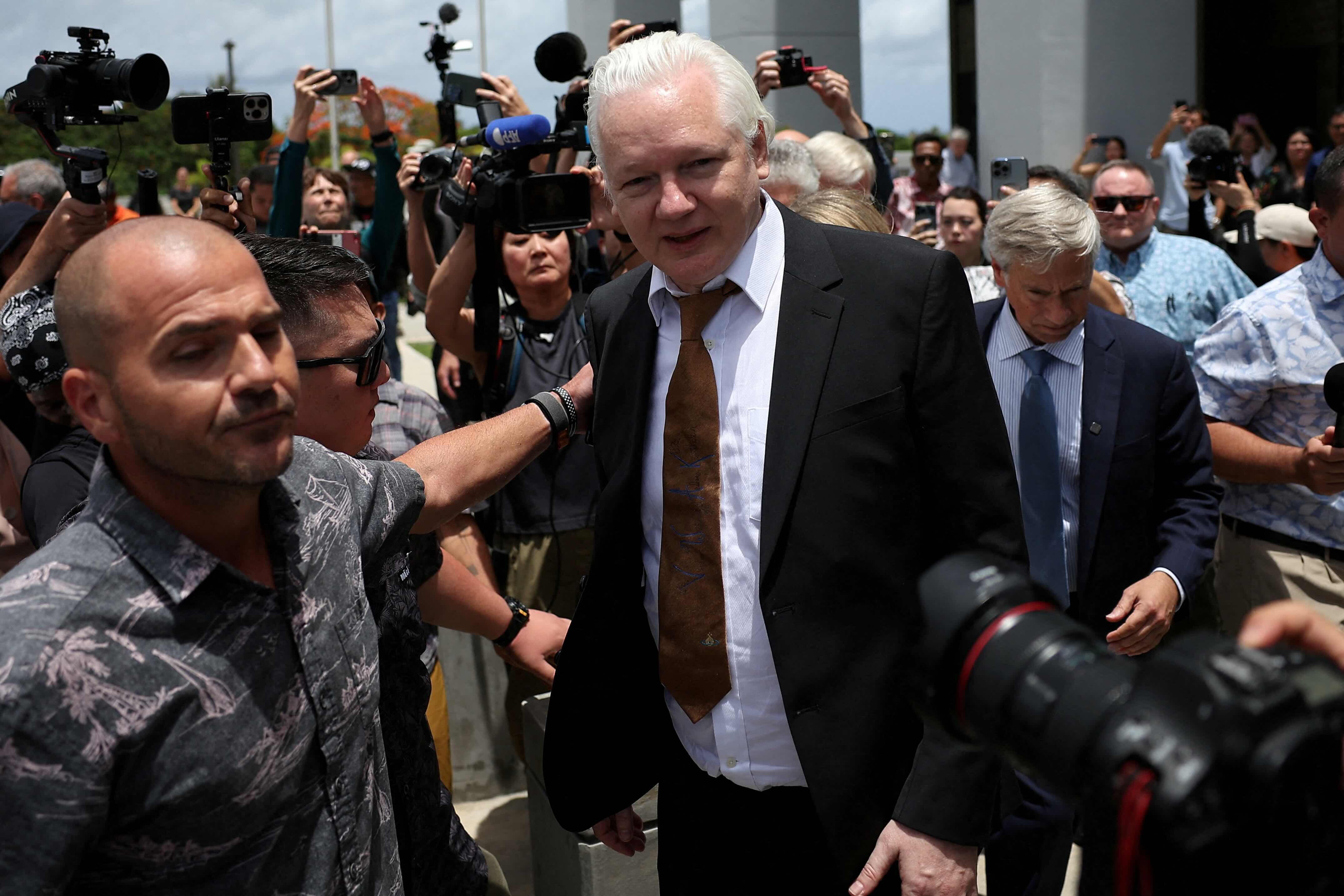 WikiLeaks founder Julian Assange freed by US court after guilty plea