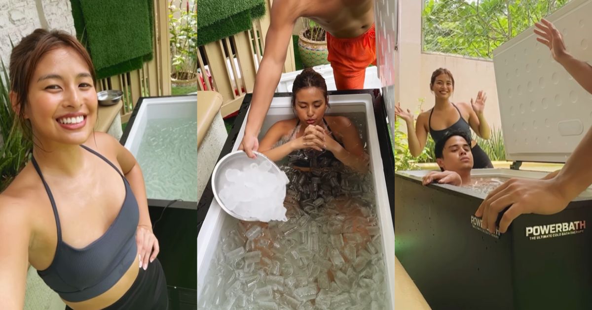 Gabbi Garcia, Khalil Ramos try out cold therapy for wellness