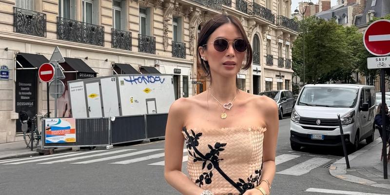 Heart Evangelista struts down Parisian streets in banig-inspired dress
