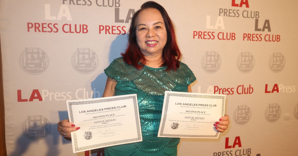 GMA-7 Hollywood correspondent Janet Nepales receives 2 awards from LA Press Club