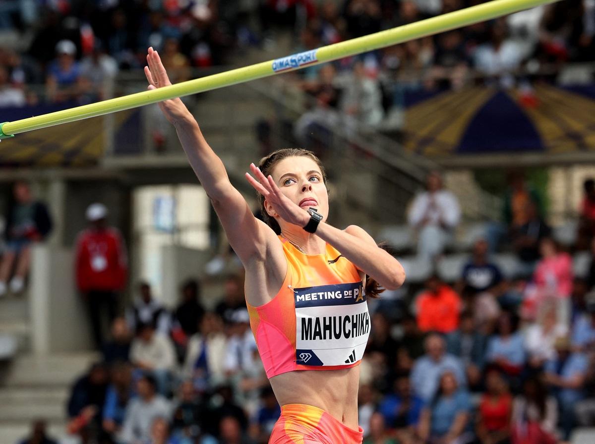 Ukraine's Yaroslava Mahuchikh sets a new world record