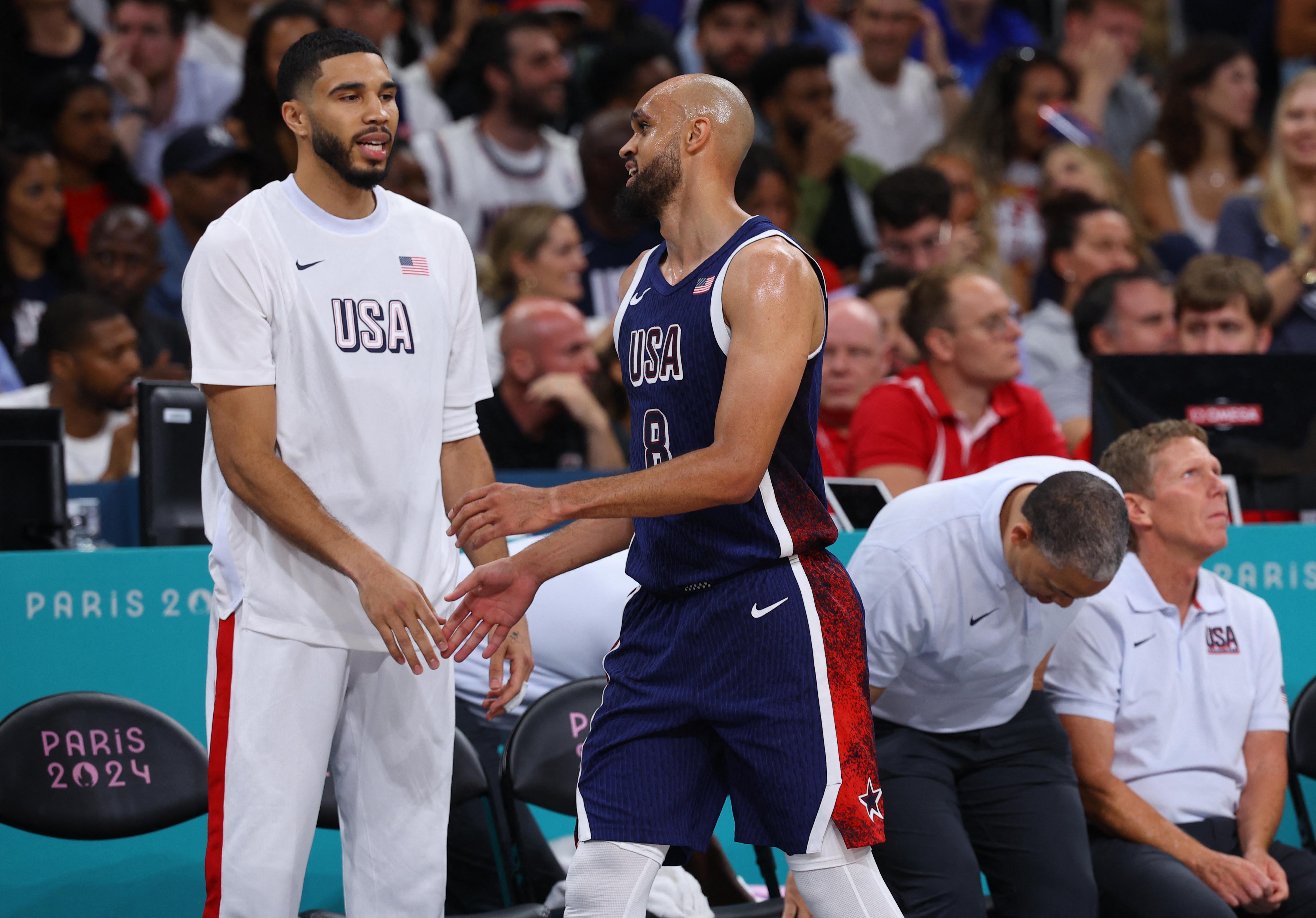 2024 Paris Olympics: Jayson Tatum and Derrick White of Team USA