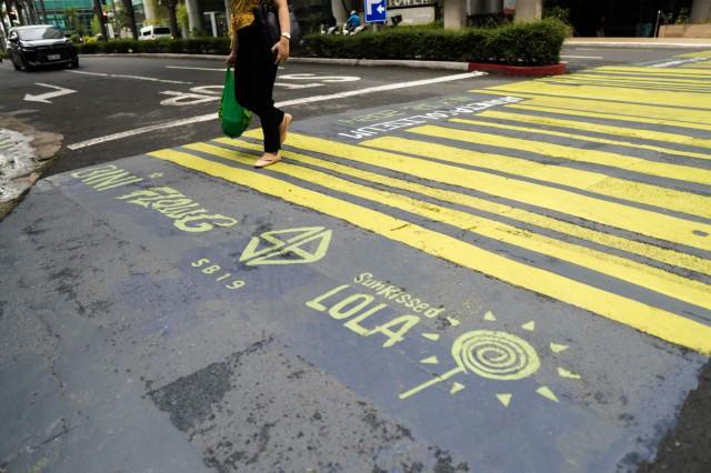 The pedestrian lanes are another colorful addition to the Araneta City landscape, reminding onlookers of the major event soon to come.