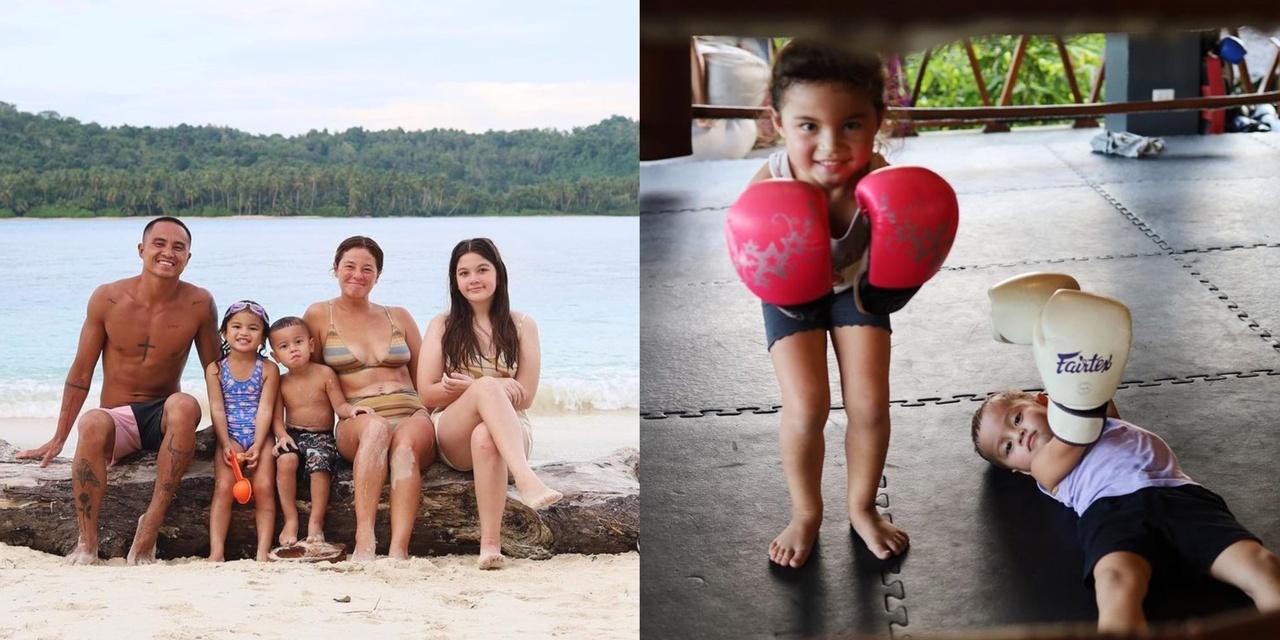 Andi Eigenmann’s kids Lilo, Koa try boxing for the first time