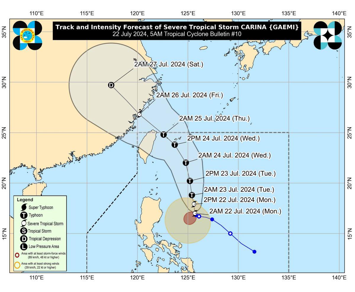 Severe Tropical Storm Carina (international name: Gaemi))