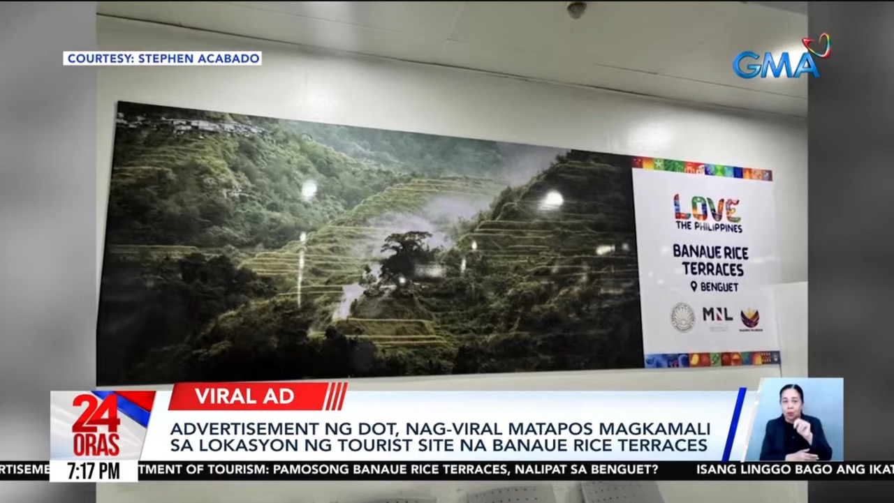 DOT told to be cautious after erroneous Banaue Rice Terraces poster in NAIA