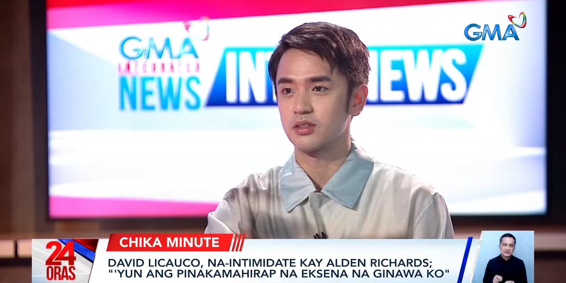 David Licauco admits being intimidated by Alden Richards in their first 'Pulang Araw' scene