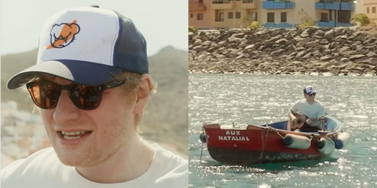 Ed Sheeran brings all the feels singing 'Tenerife Sea' while cruising Tenerife Sea