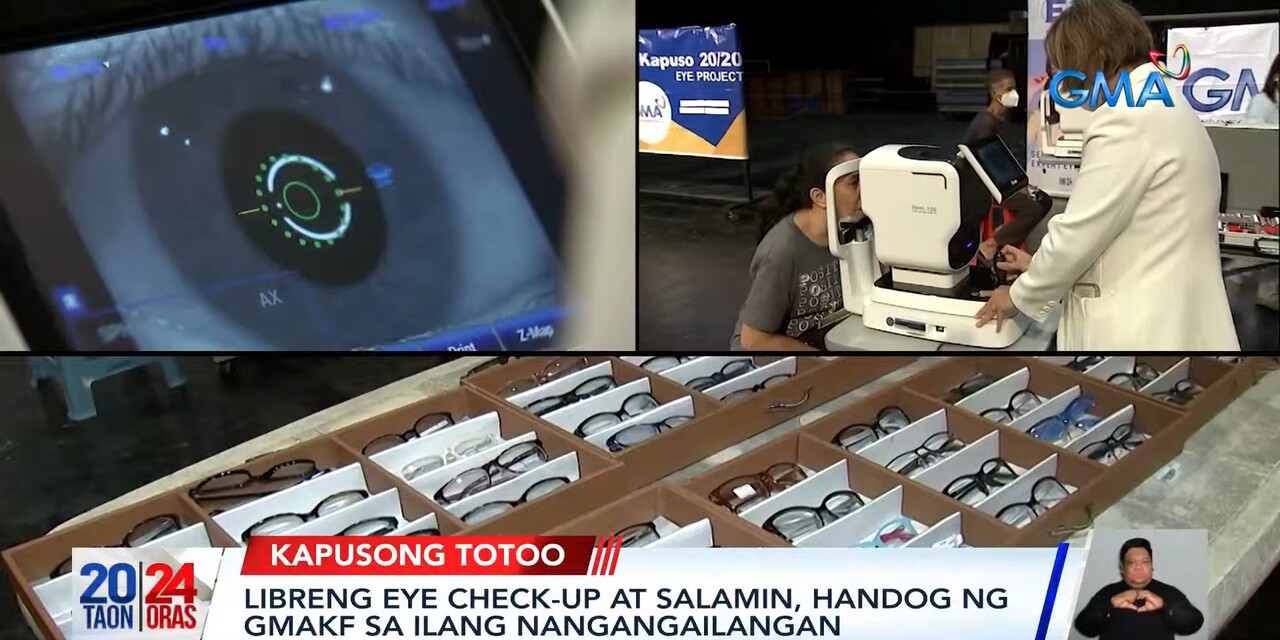 Individuals with vision problems receive free eye checkup, glasses through GMA Kapuso Foundation 
