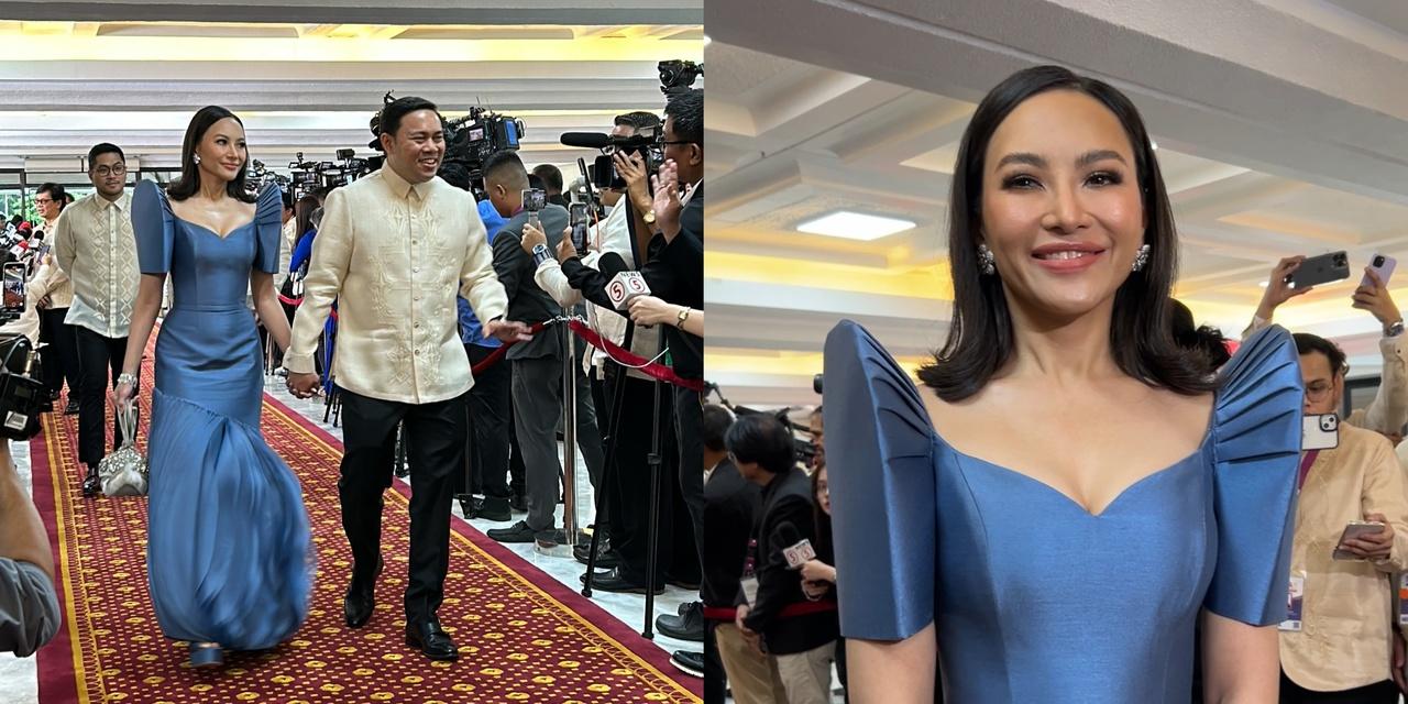 Mark Villar, wife Emmeline Aglipay-Villar arrive at SONA 2024