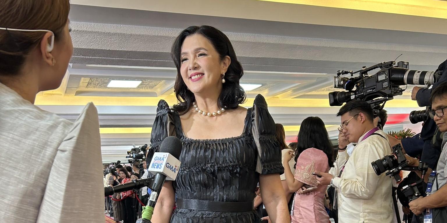 Pia Cayetano dons pleated Mia Urquico Filipiniana dress for SONA 2024 