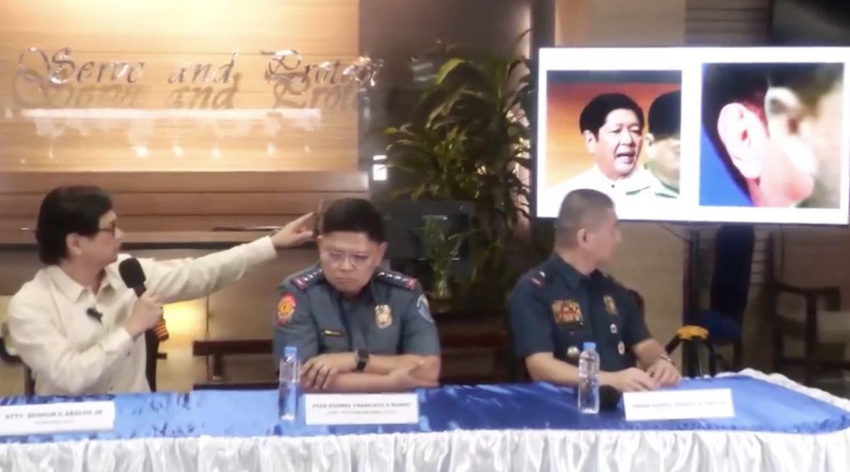 DILG holds a press conference led by Sec. Benhur Abalos regarding a fake Marcos video