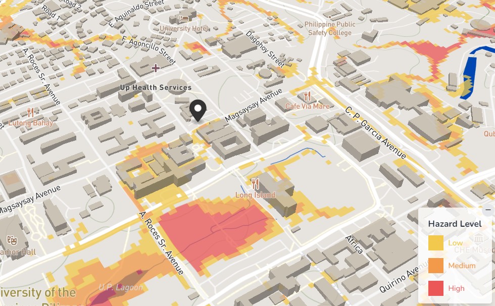 UP NOAH hazard database map flood landslides storm surges