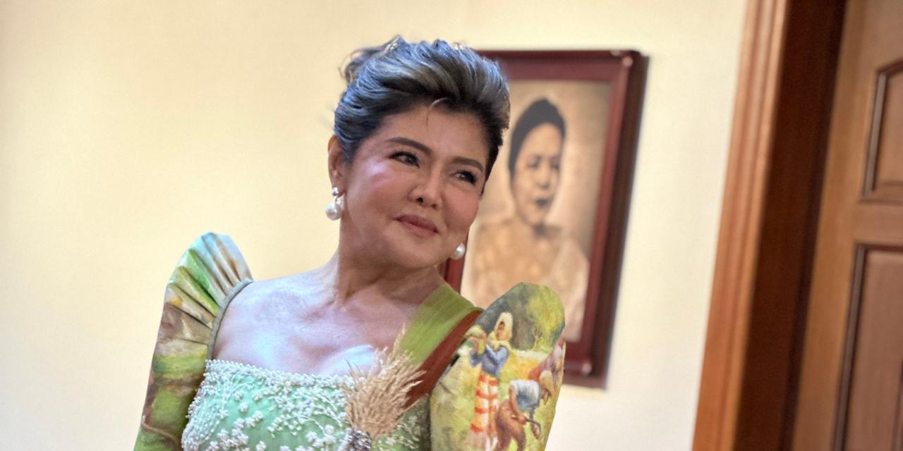 Imee Marcos wears Fernando Amorsolo-inspired Filipiniana at Senate opening session ahead of SONA 2024