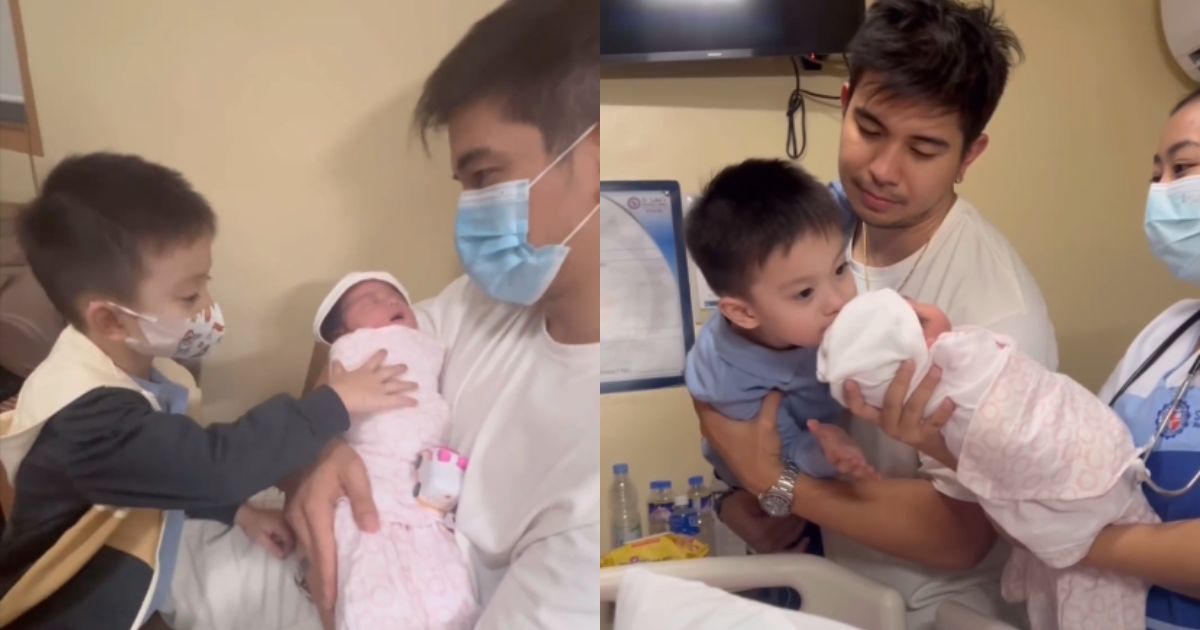 Rodjun Cruz, Dianne Medina's son Joaquin meets his baby sister for the first time