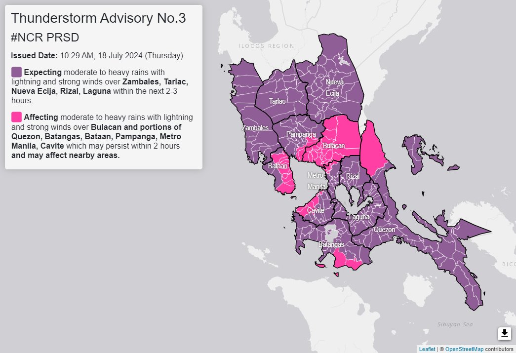 Heavy rains affect Metro Manila, 6 Luzon provinces