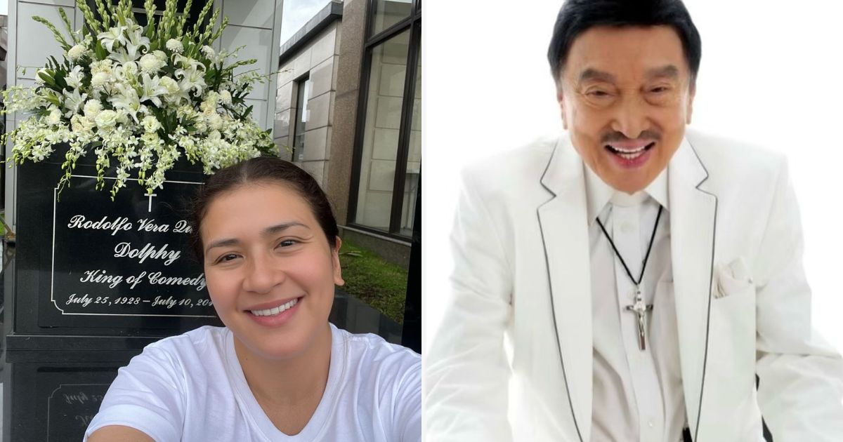 Zsa Zsa Padilla visits Dolphy's tomb on his birthday