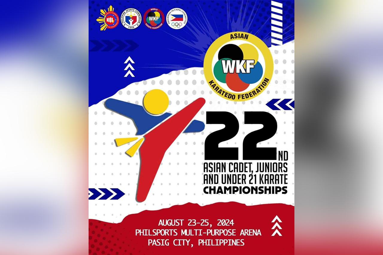 22nd Asian Cadet Juniors and U21 Karate Championships poster