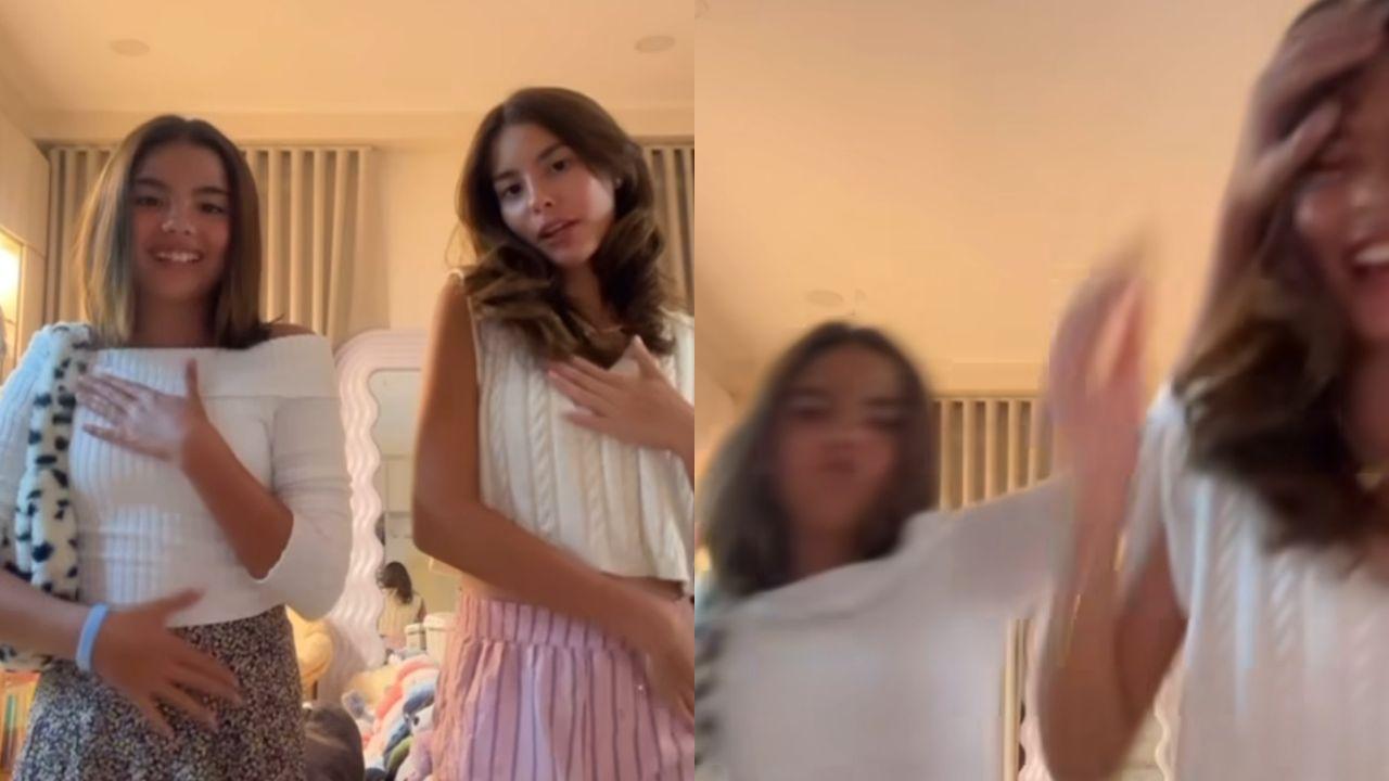 Kendra and Scarlett Kramer had playful sister fight while doing a dance cover