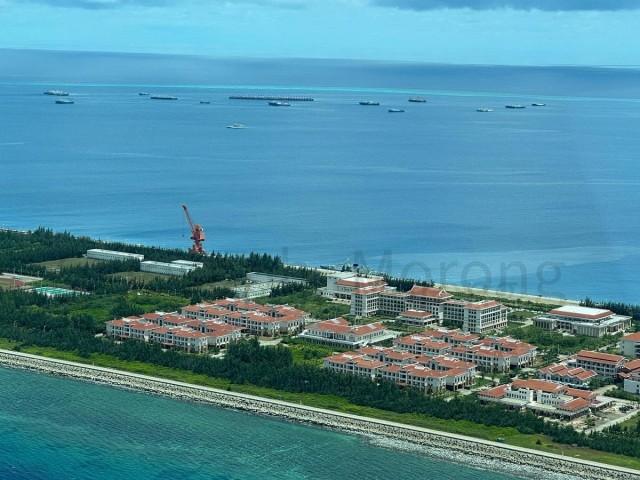 In 1995, China said they were going to build a fishermen's shelter in Panganiban Reef or Mischief Reef. The finished structures, however, were far more sophisticated than mere shelters. Photo by Joseph Morong/GMA Integrated News