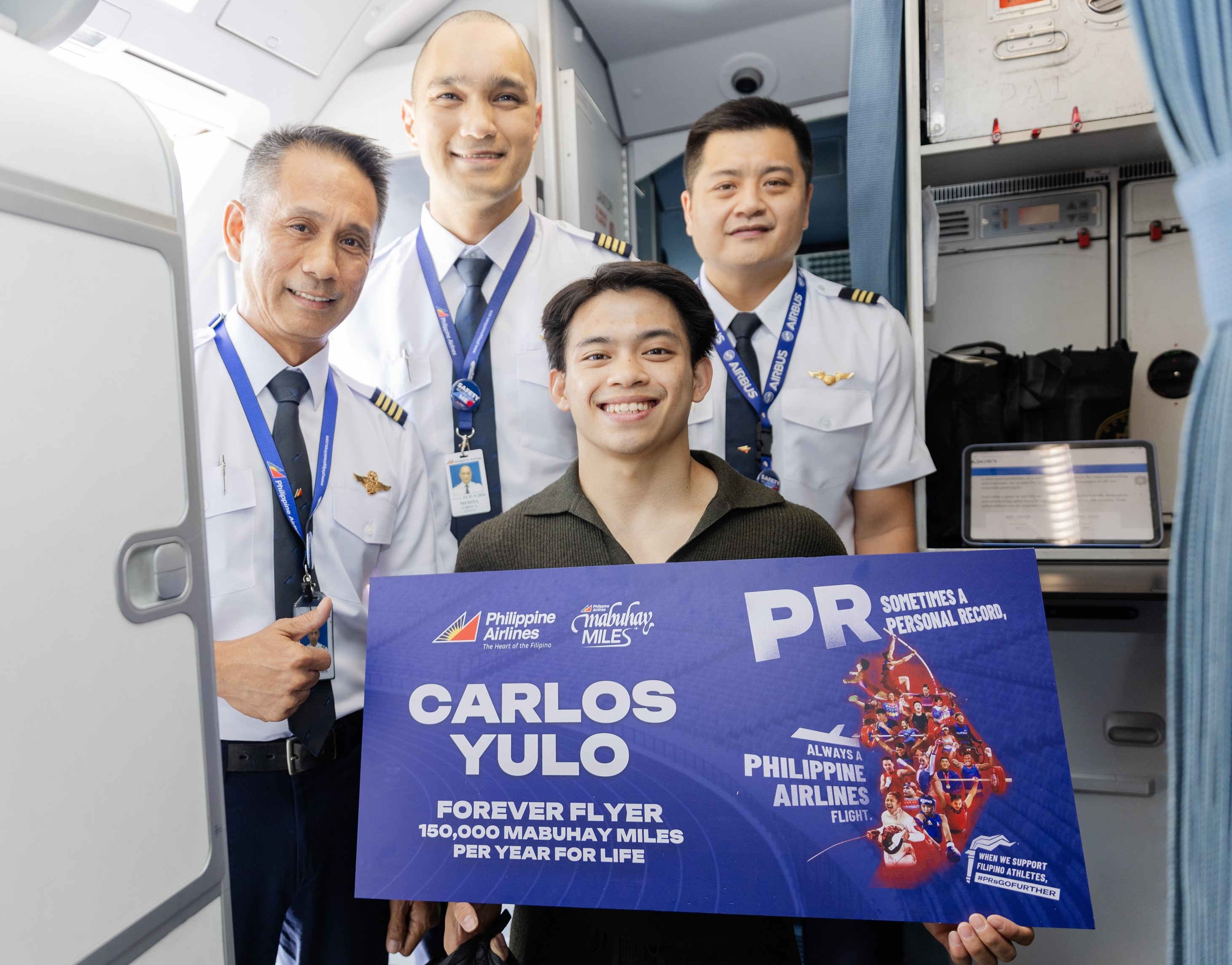 PAL awards Carlos Yulo 150,000 Mabuhay Miles for life