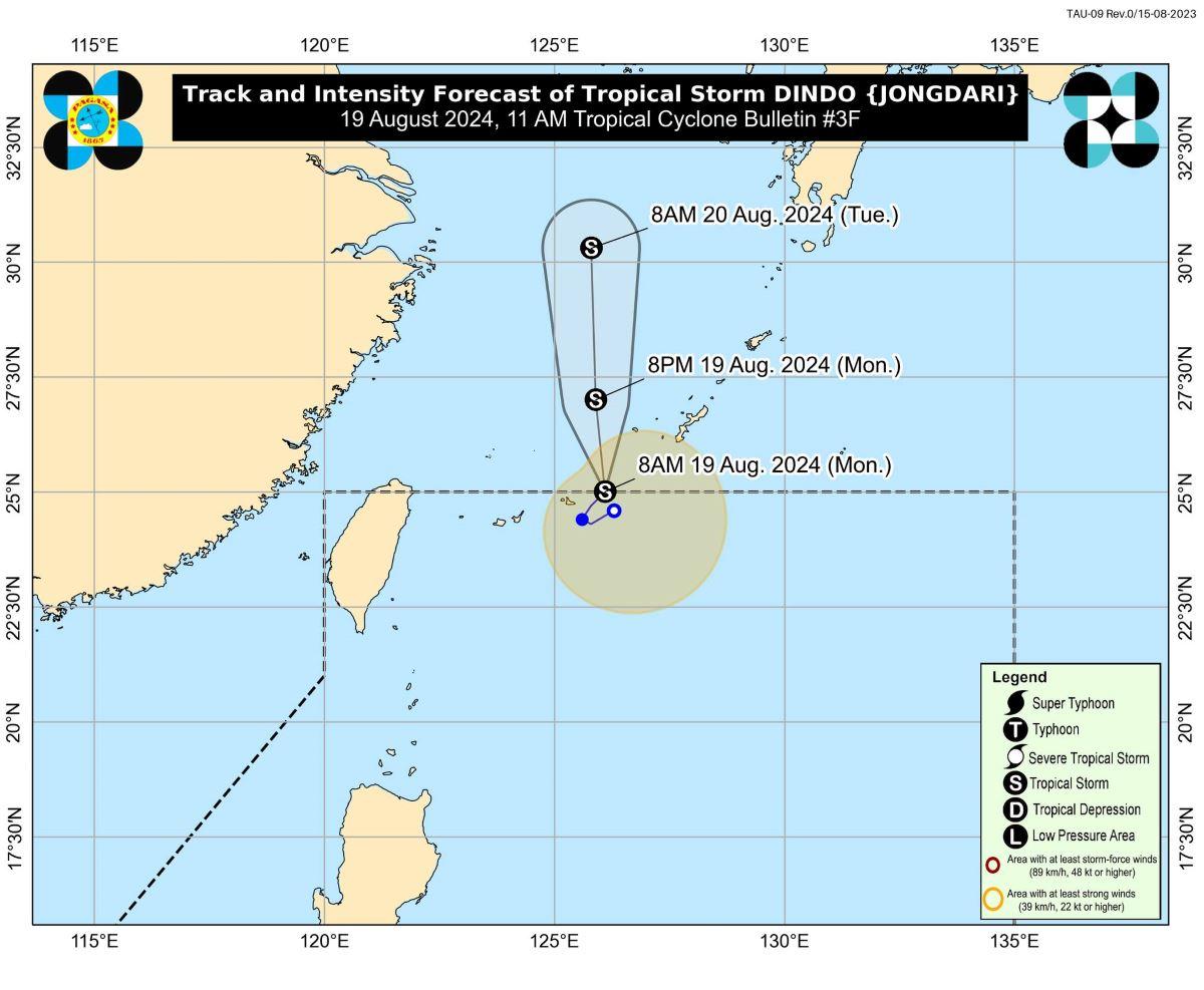 Tropical Storm Dindo now out of PAR — PAGASA