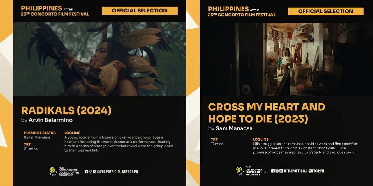 Two Filipino short films to participate at 23rd Concorto Film Festival
