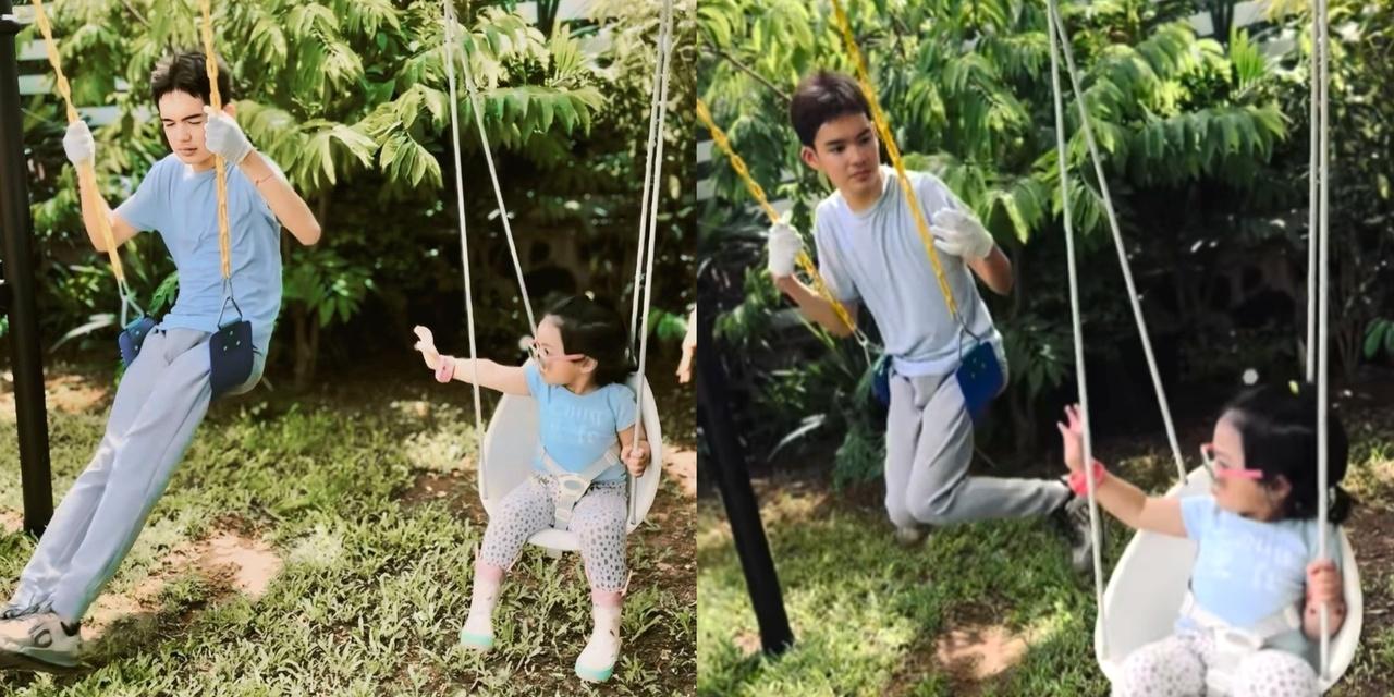 Jennylyn Mercado’s kids Alex Jazz, Dylan share sweet moment on swing set 