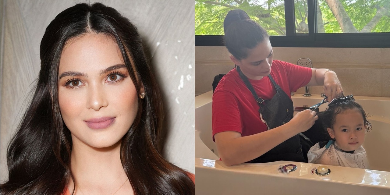 Kristine Hermosa transforms into a hairdresser as she does son Isaac’s haircut