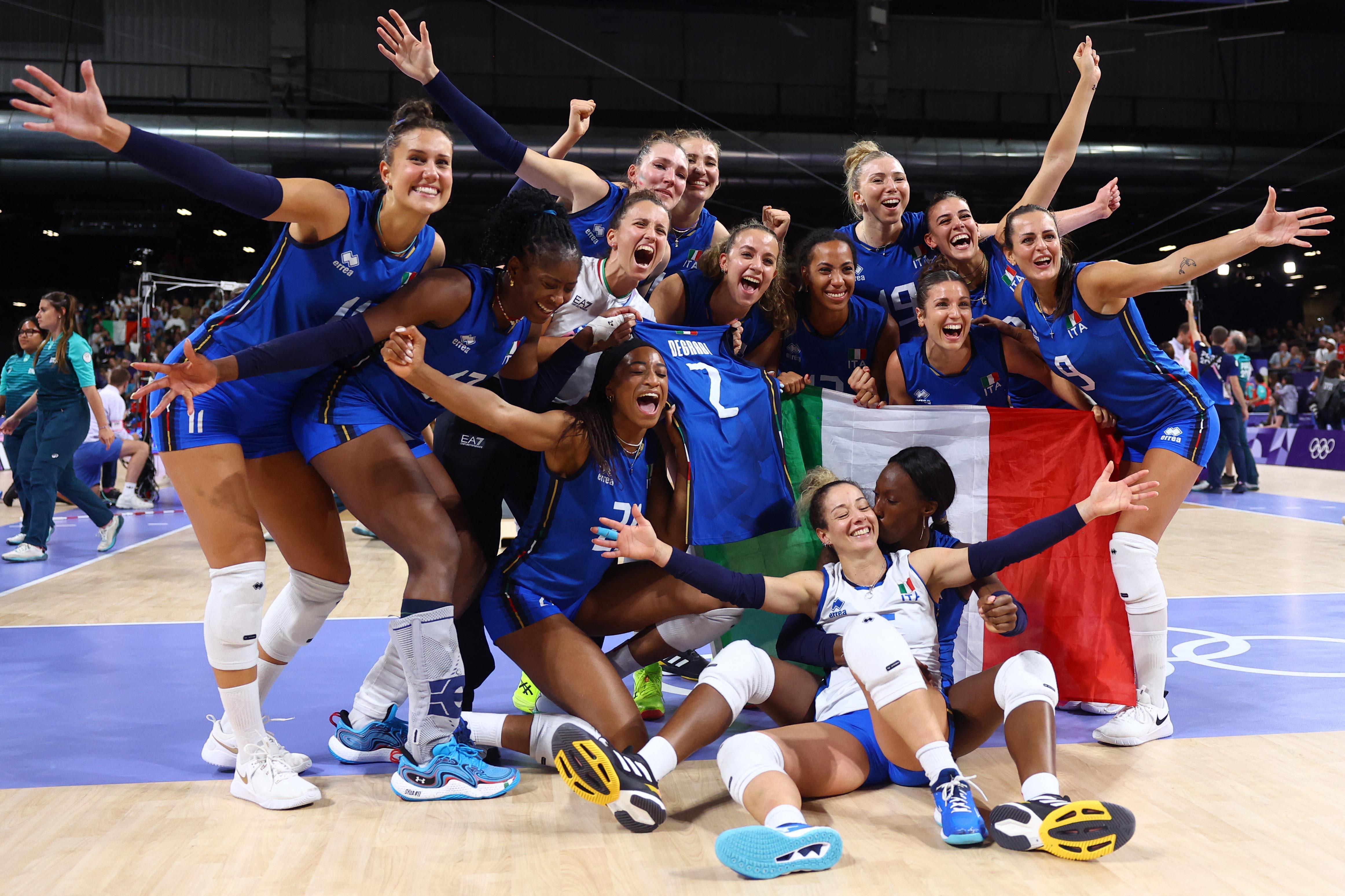 Italy beat United States in straight sets to win Olympic women's