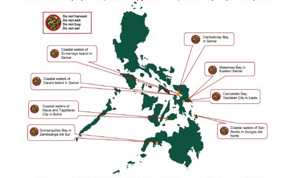 Red tide detected in 9 coastal areas —BFAR