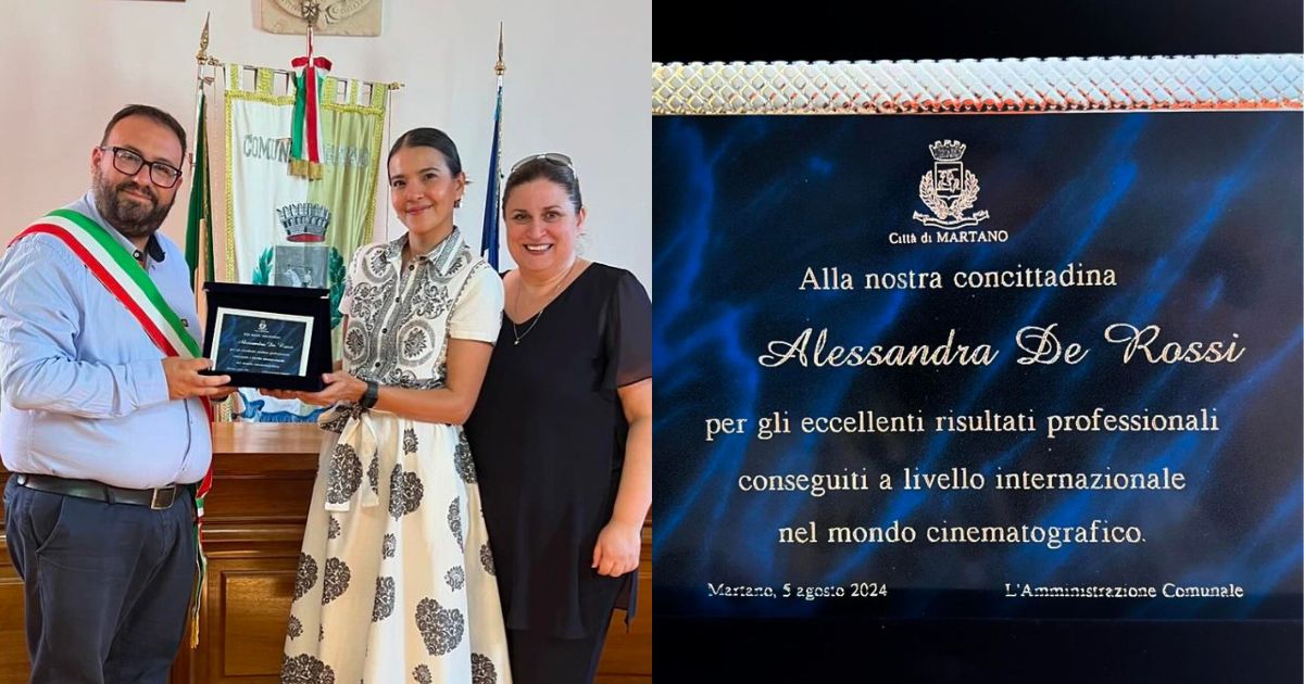 Alessandra De Rossi gets recognized by her hometown in Italy for achievements in cinema